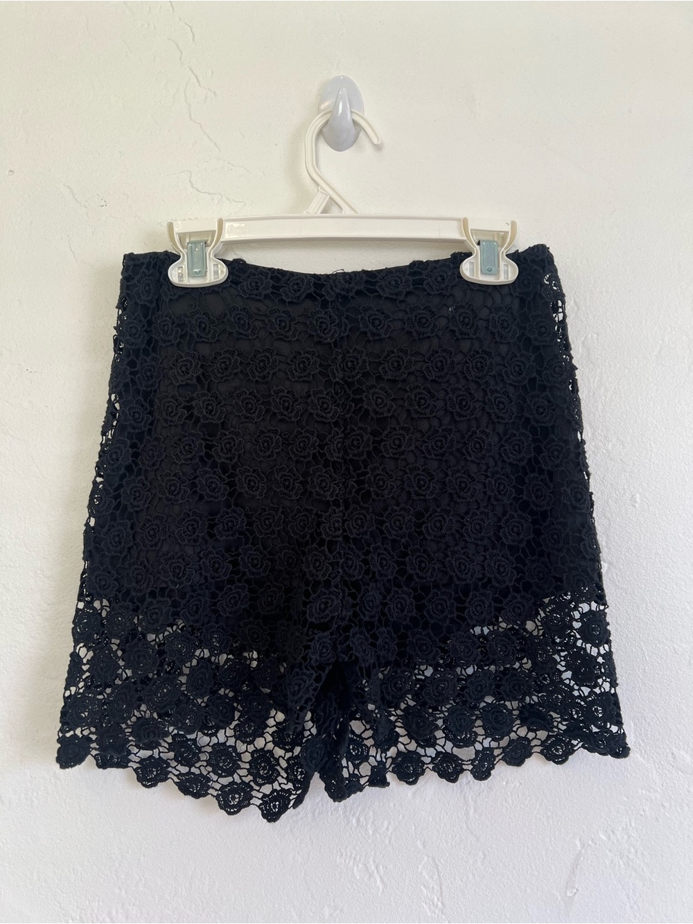 Charlotte Russe Black Crochet Lace High Waist Shorts